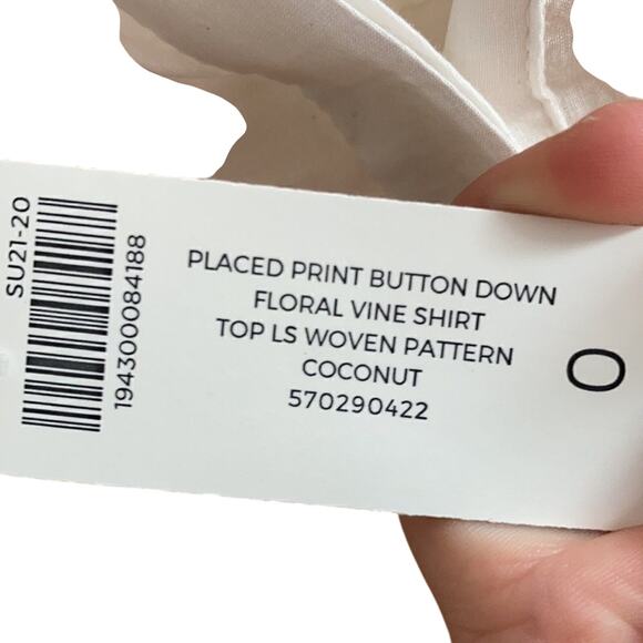 Chico's Coconut Floral Western Equestrian Rodeo Ranch Boho Button Up Cotton Top - Picture 3 of 9